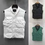 Áo vest cotton nam mùa đông đôi túi đan áo len phiên bản Hàn Quốc của màu rắn Slim áo ấm đôi trẻ trung cotton vest nam hàn quốc