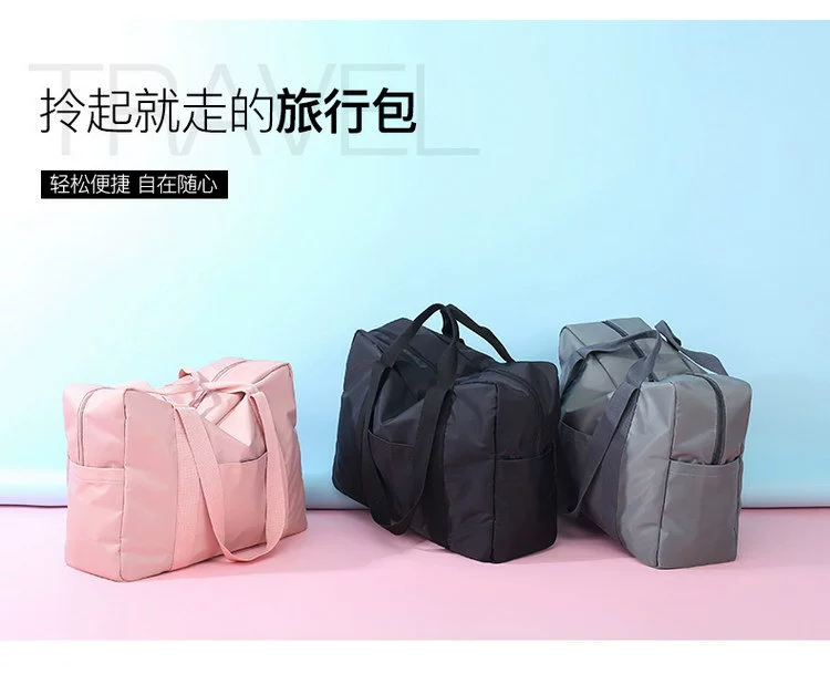 Xe đẩy túi du lịch túi nữ duffel túi hành lý túi du lịch ra cửa túi xách tay khoảng cách ngắn Hàn Quốc công suất lớn nhẹ