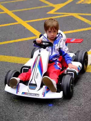 Children's electric car kart four-wheel car toy car child drift stroller 10-year-old 12 racing car can sit adults