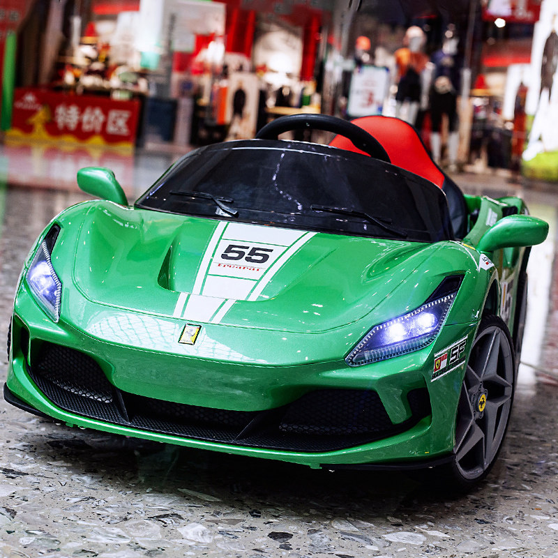 Children's electric car four wheels with remote control baby car boy and girl's toy car can take a person four-drive charging child car