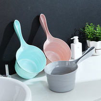 Cant break the water spoon Kitchen scoop Household thickened long handle plastic multi-purpose large creative deepened water scoop