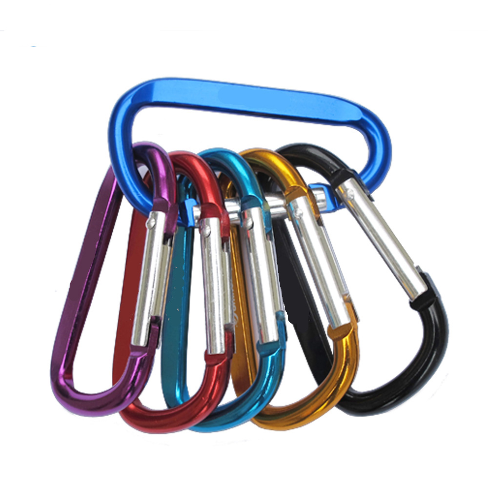 Outdoor No. 7 D multifunctional aluminum alloy carabine color spring type small pendant Amazon d word quick hanging