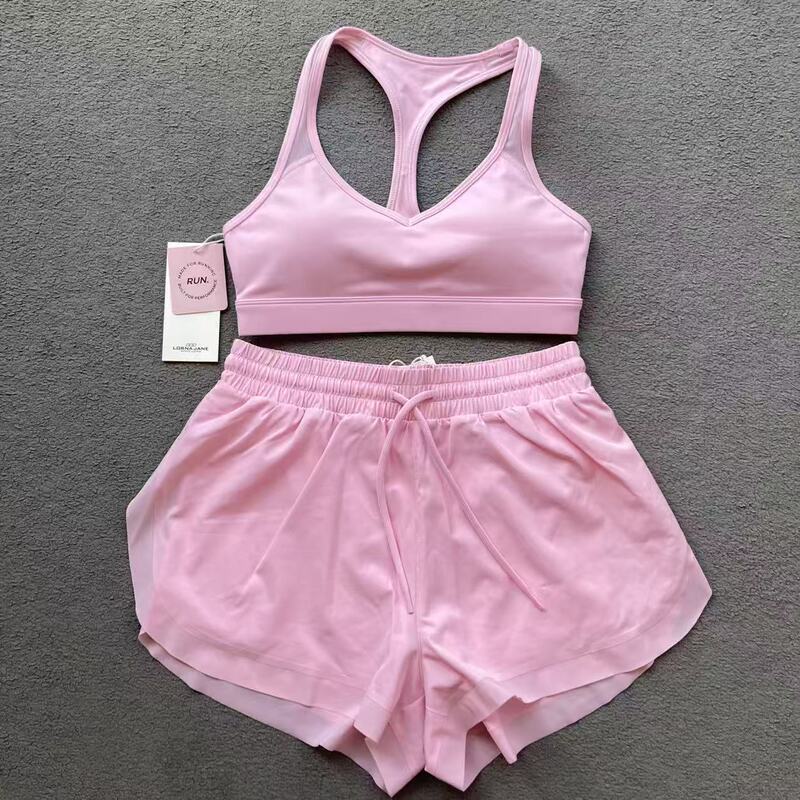 Instyle In-Stock Lorna Jane High-Intensity Sports Bra and Running Shorts Set for Women Run Instyle In-Stock Lorna Jane High-Intensity Sports Bra and Running Shorts Set for Women Run