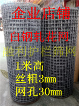 White steel rolled net coarse steel wire mesh screen steel wire mesh fence net fence net protective mesh sieve stone 3cm hole