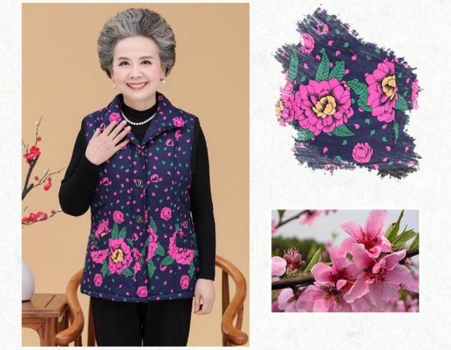 [Đặc biệt hàng ngày] cộng với nhung dày vest vest vai trung niên bà ngoại nạp bông cộng với phân bón xl áo gi lê áo kiểu nữ hàn quốc cao cấp