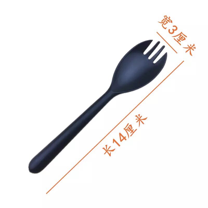 Lengthened frosted plastic disposable spoon Independent packaging cake spoon fork West point spoon Fruit scoop Ice cream spoon