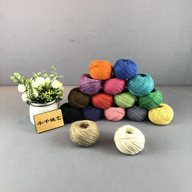 Jute Thread Hemp Rope Nursery Diy Hand Woven Around Bottle Mesh Rope Photo Wall Decoration Creative Color