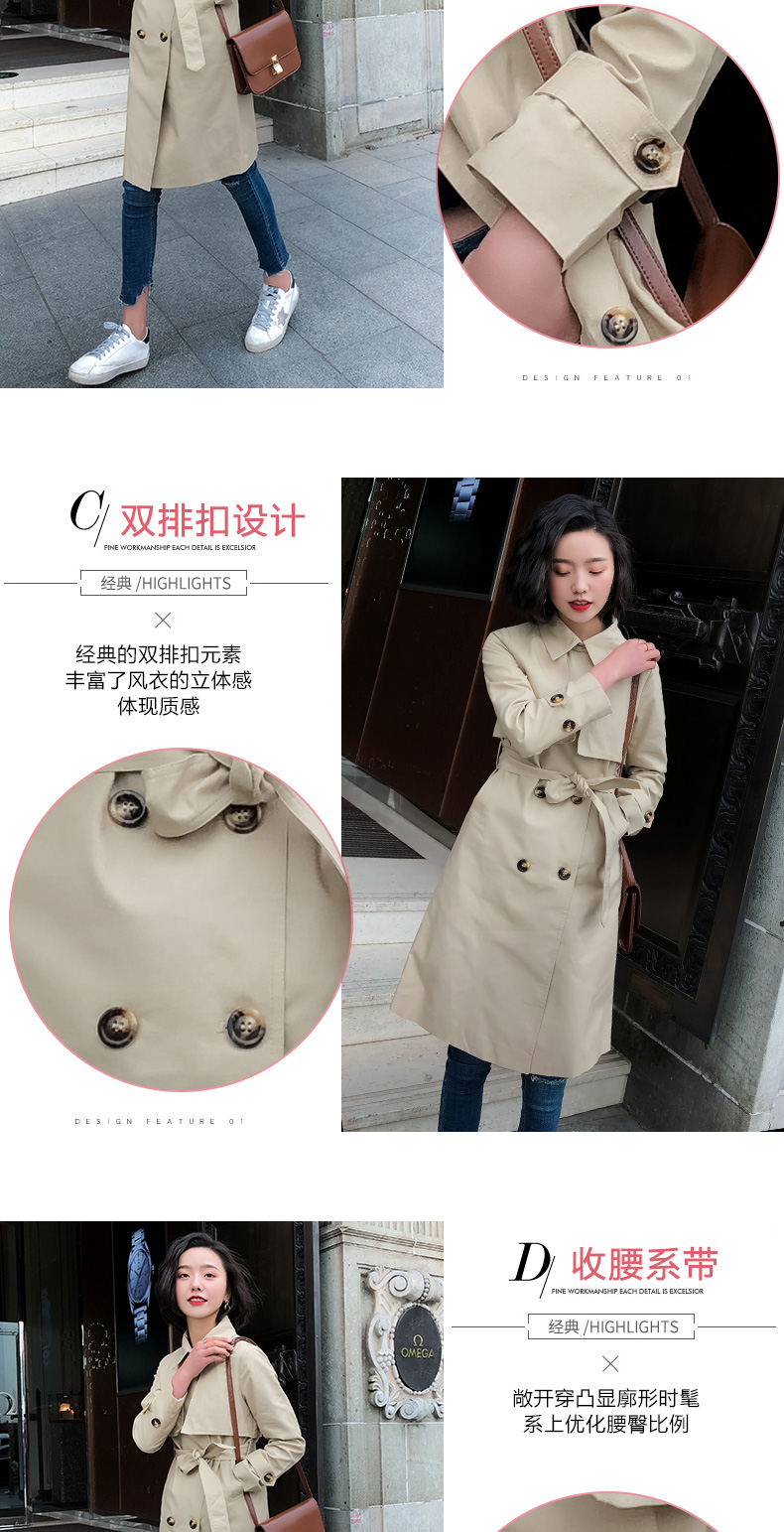 Trench pour femme en Coton en Coton - Ref 3227663 Image 12