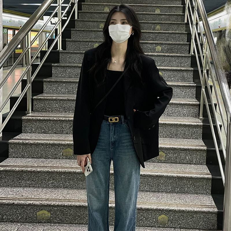 Black Blazer for Women, 2026 Spring New Style, Korean Version, Petite, High-End, Casual, Stylish, Small Suit