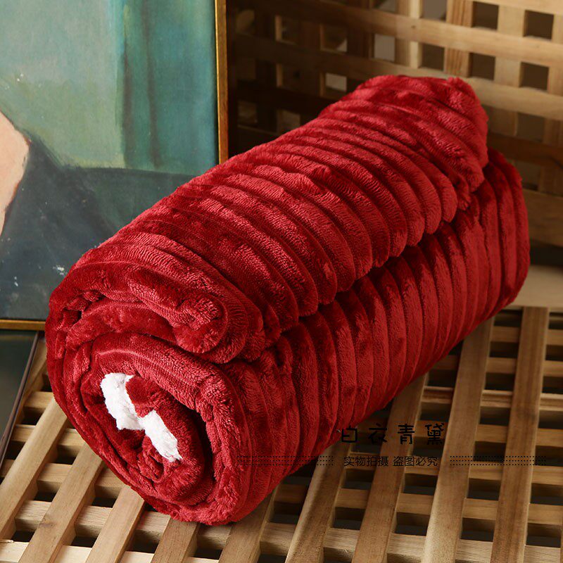 Плед 太tm舒服了！法兰绒+羊羔绒！出口欧美家居毛毯保暖舒适绒毯毛毯 No brand