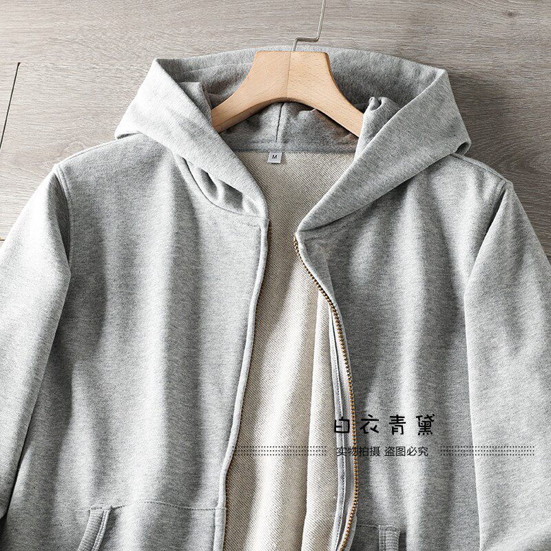 Демисезонная ткань, кардиган с капюшоном, толстовка White Indigo 