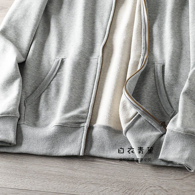 Демисезонная ткань, кардиган с капюшоном, толстовка White Indigo 