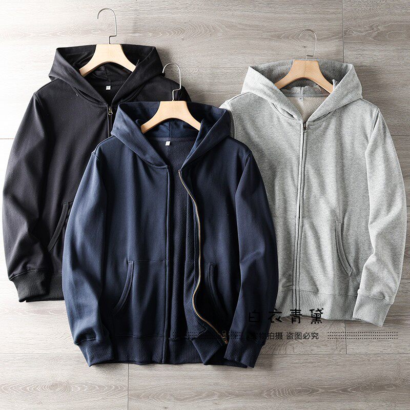 Демисезонная ткань, кардиган с капюшоном, толстовка White Indigo 