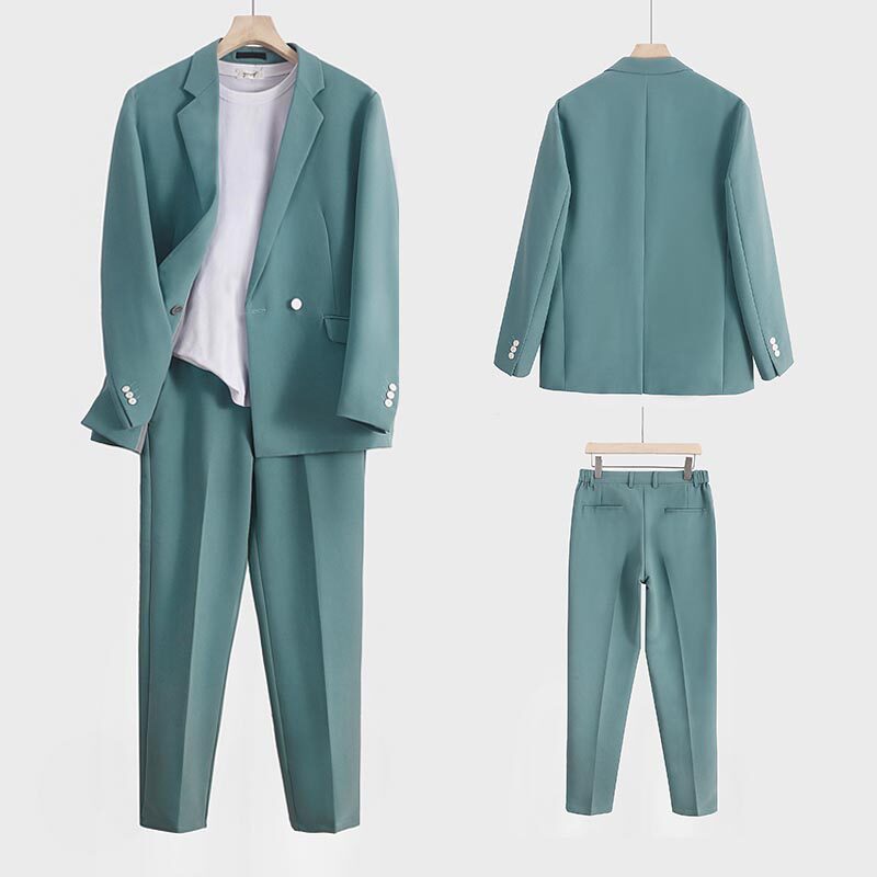 Spring and summer popular light-cooked small suit Male currents Loose Fried Street Handsome two Yuppie Handsome Han Wind Casual Western Suit Jacket