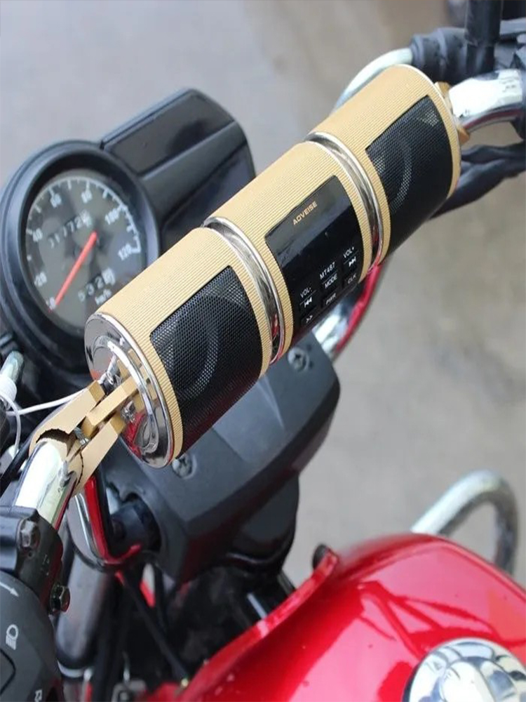 Motorcycle audio subwoofer MP3 Bluetooth speaker waterproof faucet handlebar motorcycle 12v horn super loud modification