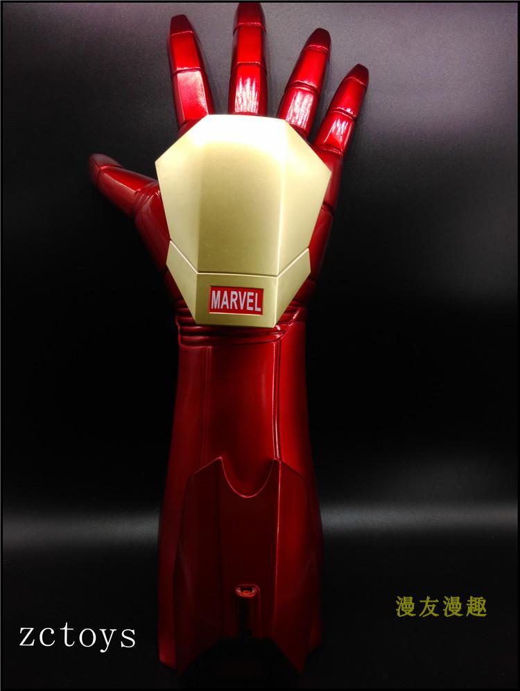 Thực tế 1: 1 đeo găng tay sắt Iron Man cosplay trẻ em người lớn áo giáp dạ quang mô hình đồ chơi đồ ngủ cosplay nữ sinh