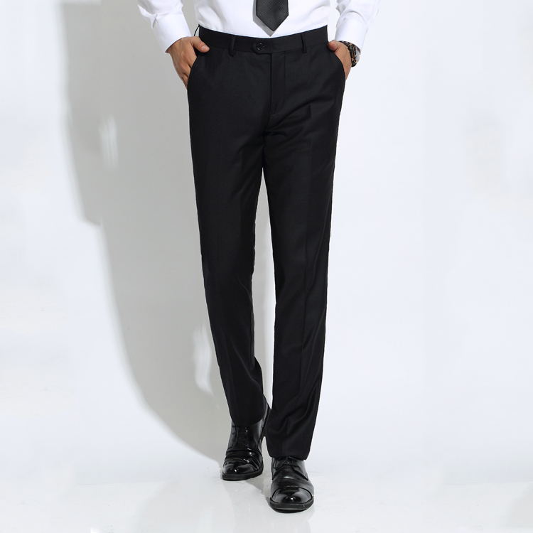 Bộ đồ vest nam mới của Pierre Cardin Slim Fit Black Blue Double Open Fork Work Outfit Big Suit quần áo nam