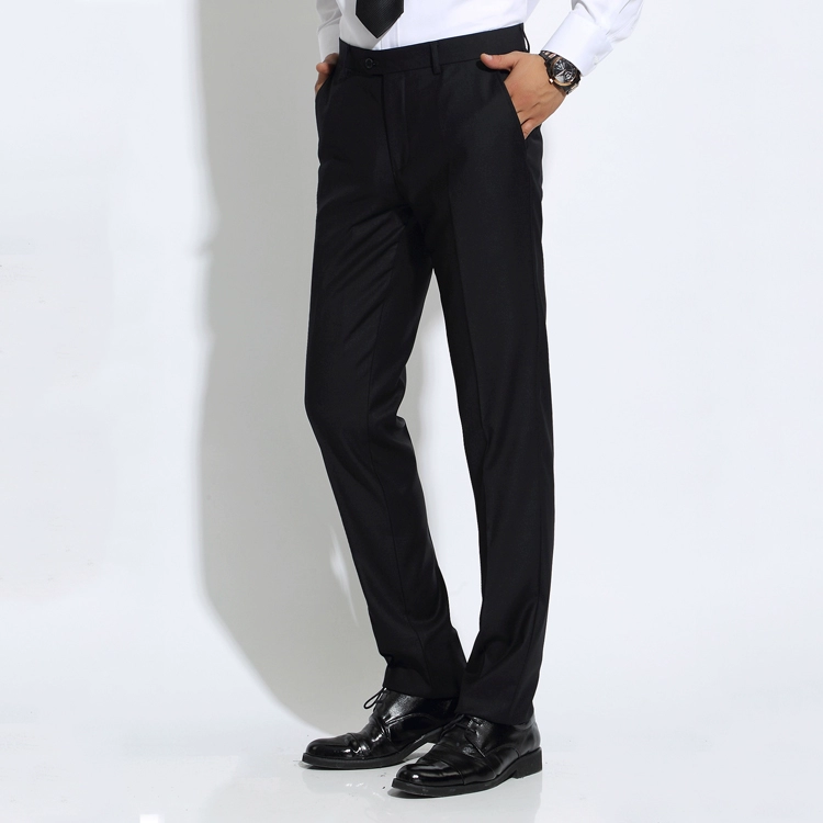Bộ đồ vest nam mới của Pierre Cardin Slim Fit Black Blue Double Open Fork Work Outfit Big Suit blazer nam