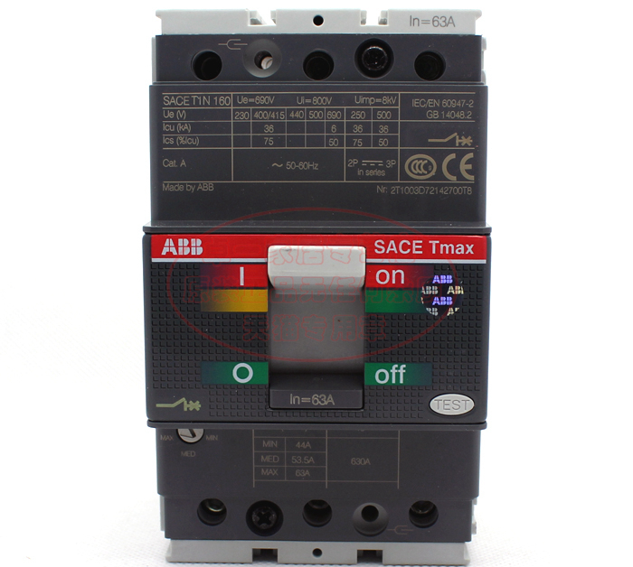 100% original loaded ABB (Jiangmen) plastic shell breaker T1N160 TMD50 500 F FC 3P 50A