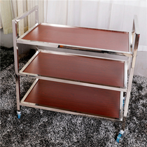 Stainless steel thickened three-layer mobile dining car cart Restaurant bowl car Dining car Restaurant delivery car