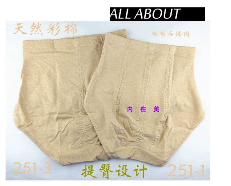 Authentic Hong Kong Feisi Underwear Cotton Colour cạp cao 251-1 Quần gen bụng sau sinh Quần tất ôm sát cơ thể 251-3 - Quần cơ thể