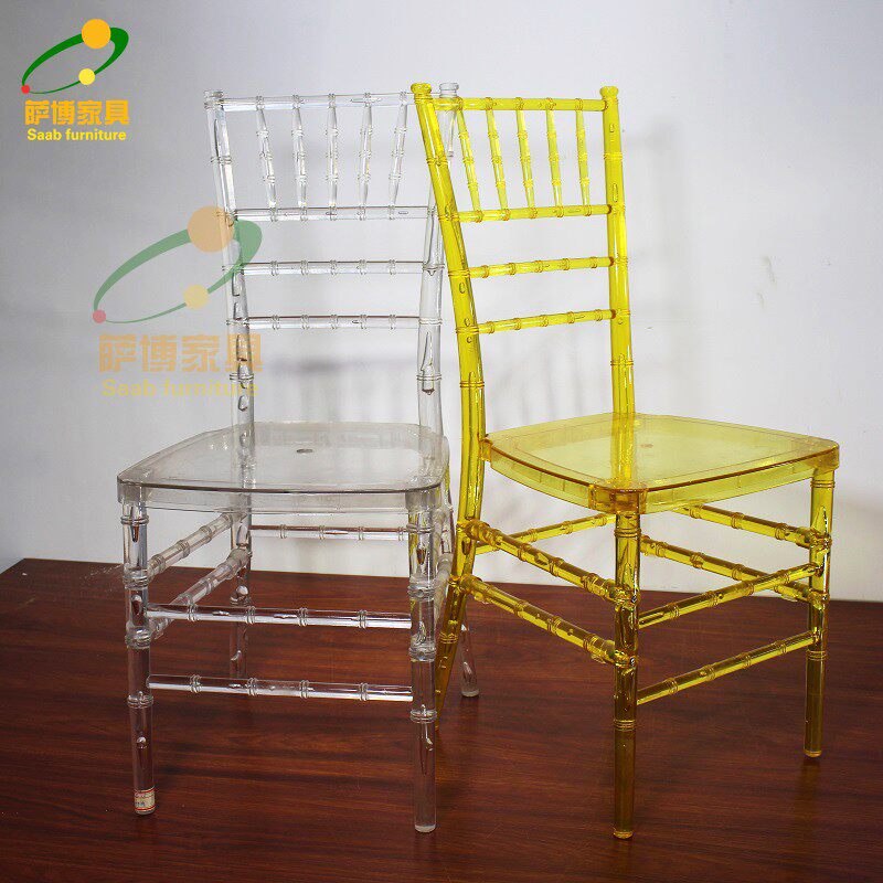 Outdoor transparent bamboo knot chair with crunching chair phoenix chair Acrylic Wedding Chair Pc Transparent Chair Resin Chair Crystal Chair