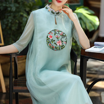 Cheongsam dress modified Chinese style womens 2021 New loose daily Chinese style young Chinese women
