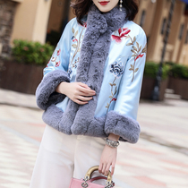 Chinese style cotton-padded clothes female Hanfu short coat retro coat Chinese womens winter improvement Tang suit Guochao small cotton-padded jacket