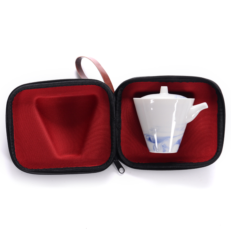 Old & case to crack a pot of three ink ceramic teapot portable tea travel kung fu tea sets tea cups