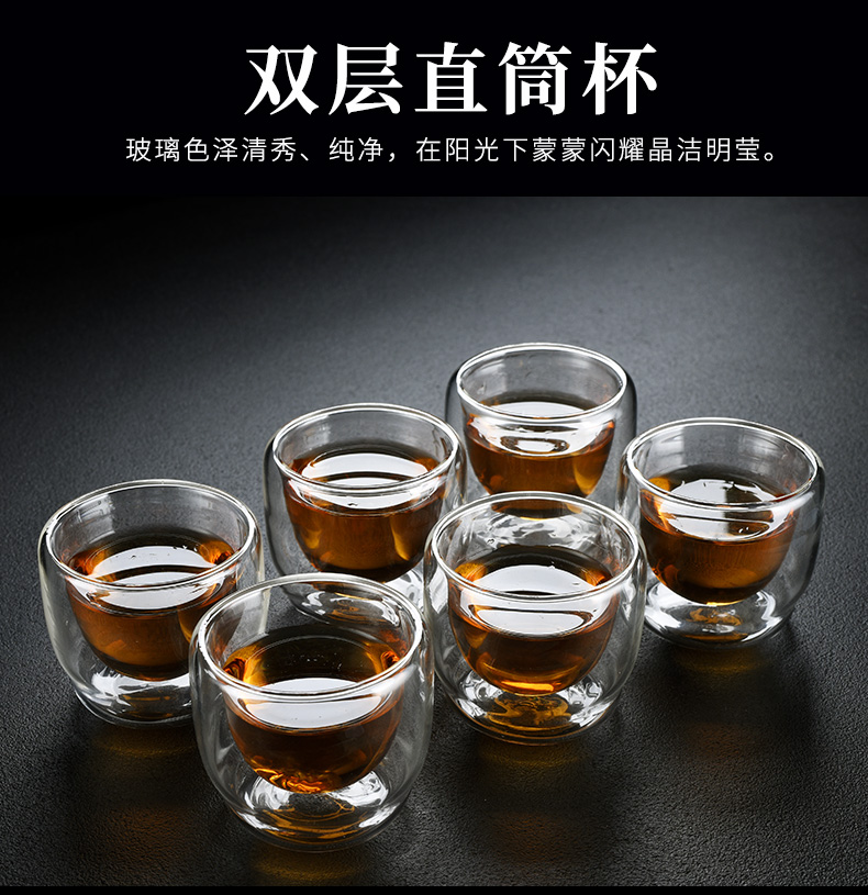 Old &, double insulated glass teapot teacup transparent electric TaoLu boiled tea, the tea set suit household tea tray