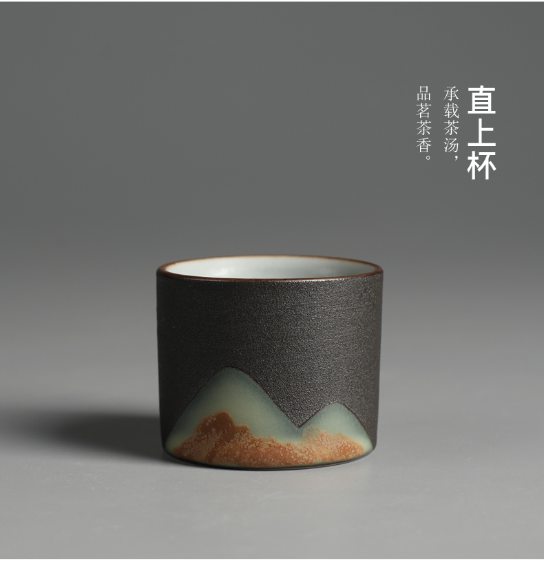 Old &, kung fu tea set a pot of four cups of black suit household Japanese teapot teacup saucer consolidation set of restoring ancient ways