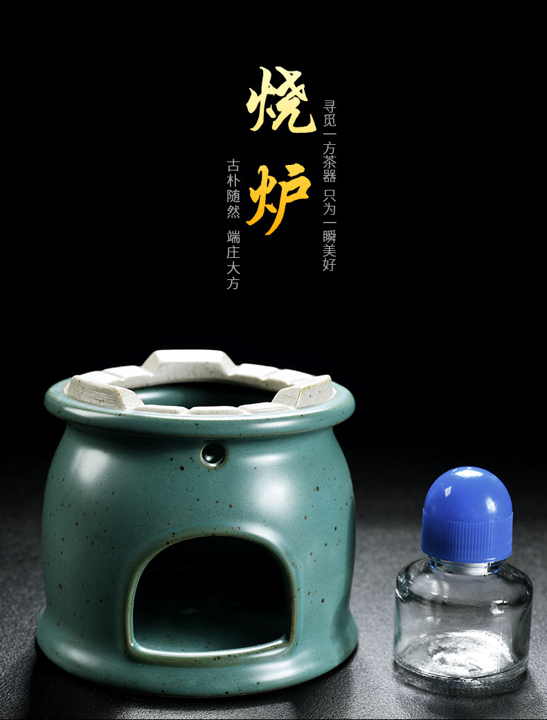 Old at restoring ancient ways, cyan alcohol ceramic tea stove temperature hot tea stove Japanese tea accessories boiled tea, tea cooking wind furnace