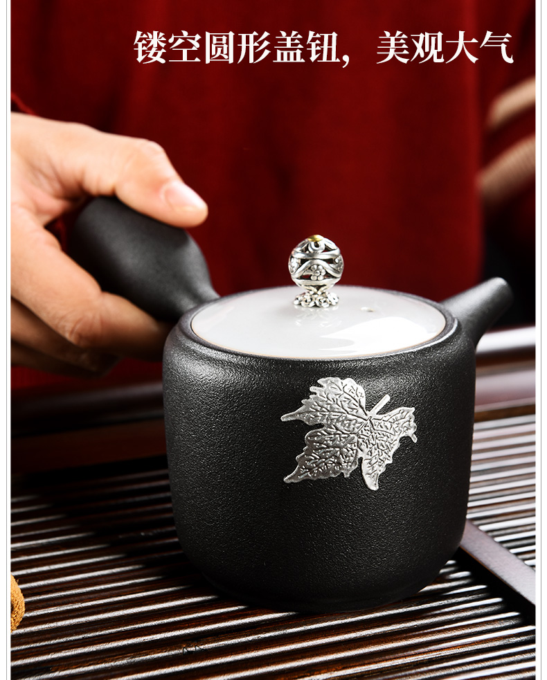 Old &, ceramic household kung fu tea set contracted tea tray was Japanese tureen coarse pottery cups of black tea POTS