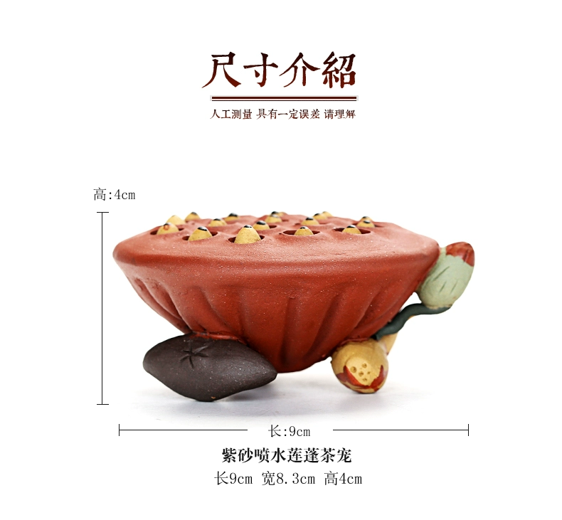 Old Wange Yi Red Mud Purple Sand Lotus Puff Water Spray Tea Pet Kung Fu Tea Set Tea Nghi lễ Trà Tấm Trang trí Trà Chơi - Trà sứ