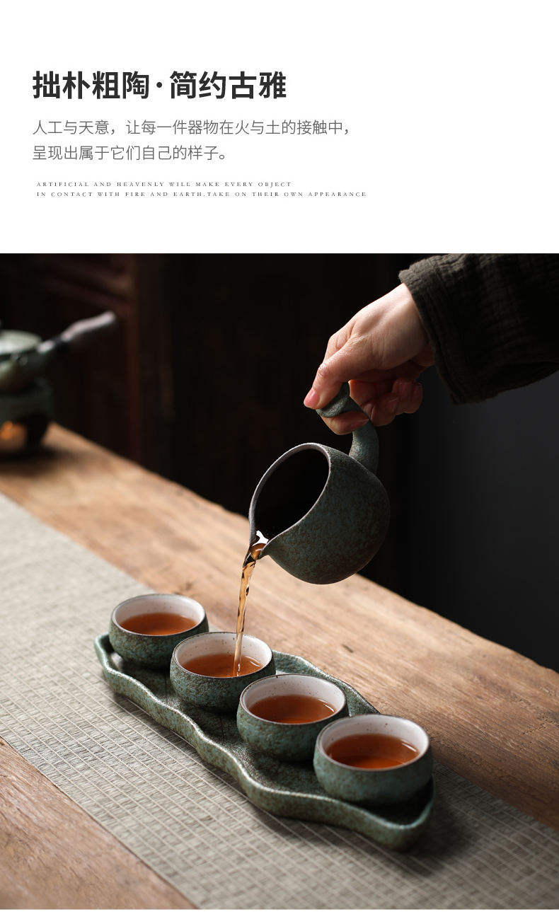 Old at restoring ancient ways, the awaken of spring thick ceramic Japanese dry teapot teacup mercifully kung fu tea set side of a complete set of gift boxes