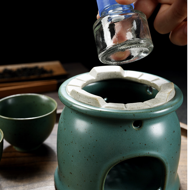 Old at restoring ancient ways, cyan alcohol ceramic tea stove temperature hot tea stove Japanese tea accessories boiled tea, tea cooking wind furnace