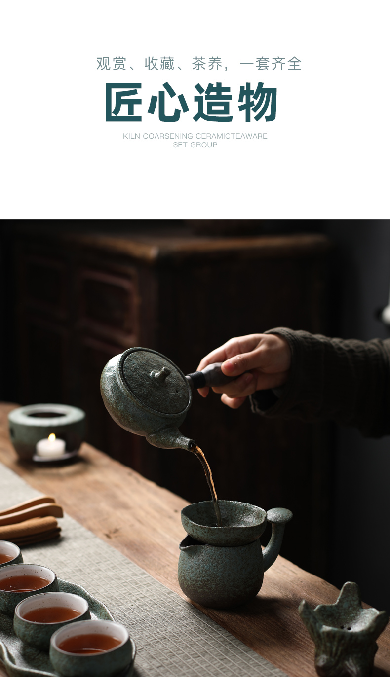 Old at restoring ancient ways, the awaken of spring thick ceramic Japanese dry teapot teacup mercifully kung fu tea set side of a complete set of gift boxes