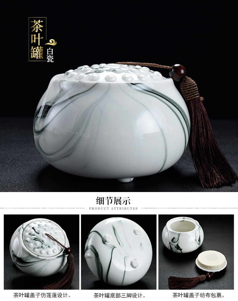 Old &, ink and white porcelain beauty lid bowl of kung fu tea set household ceramic cups GaiWanCha of a complete set of the sea