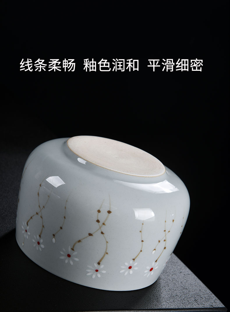 Old at restoring ancient ways, ceramic hand - made tea Japanese hot water jar to build large bucket bath fittings of kung fu tea set