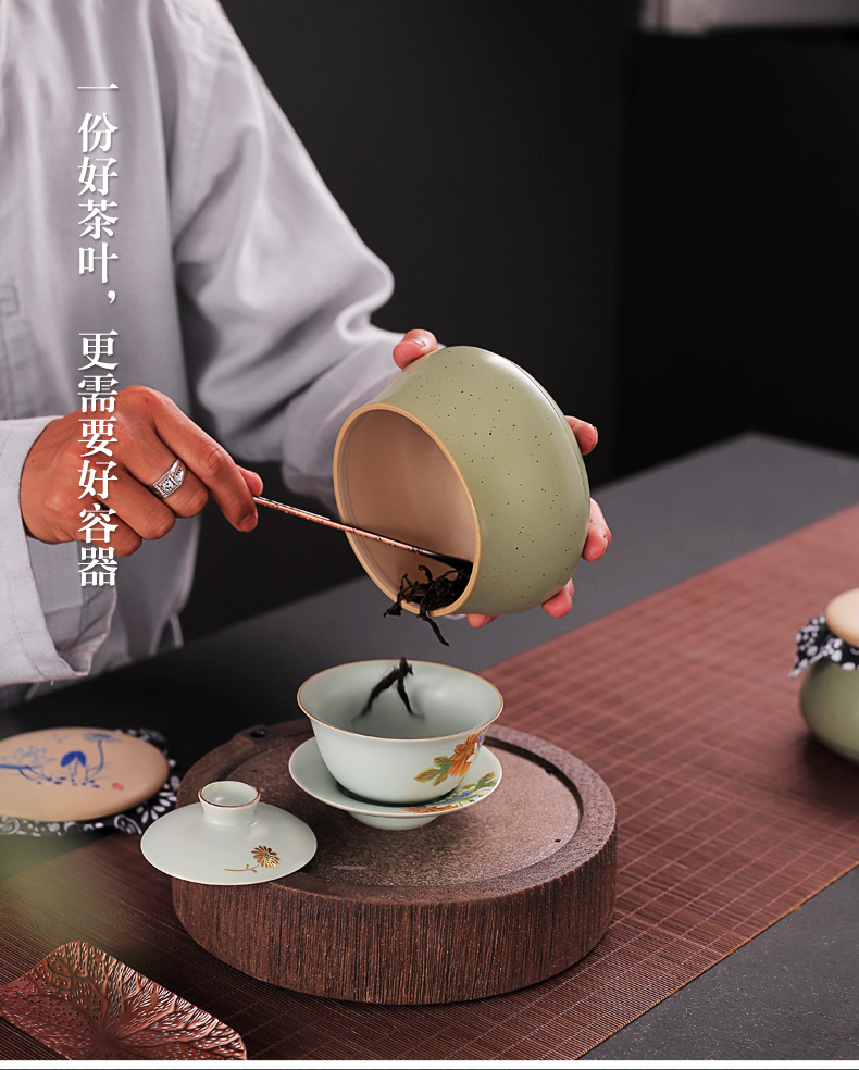 Old at restoring ancient ways, coarse pottery deposit ceramic POTS small caddy fixings kung fu pu 'er tea storage tanks in bulk POTS