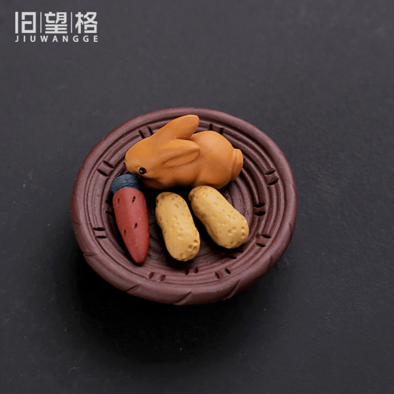 Old &, yixing clay zhu, purple sand tea pet rabbit express cartoon of pet small tea tea tea accessories play furnishing articles