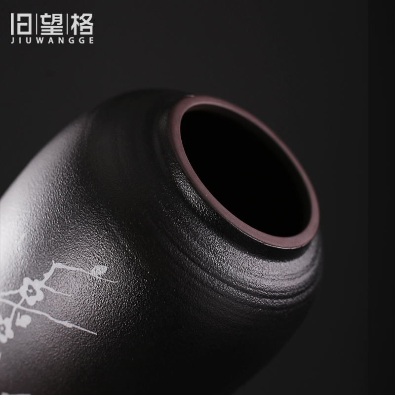 Old &, black pottery tea pot put large POTS seal to put POTS coarse pottery tea urn ceramic tea set tea restoring ancient ways