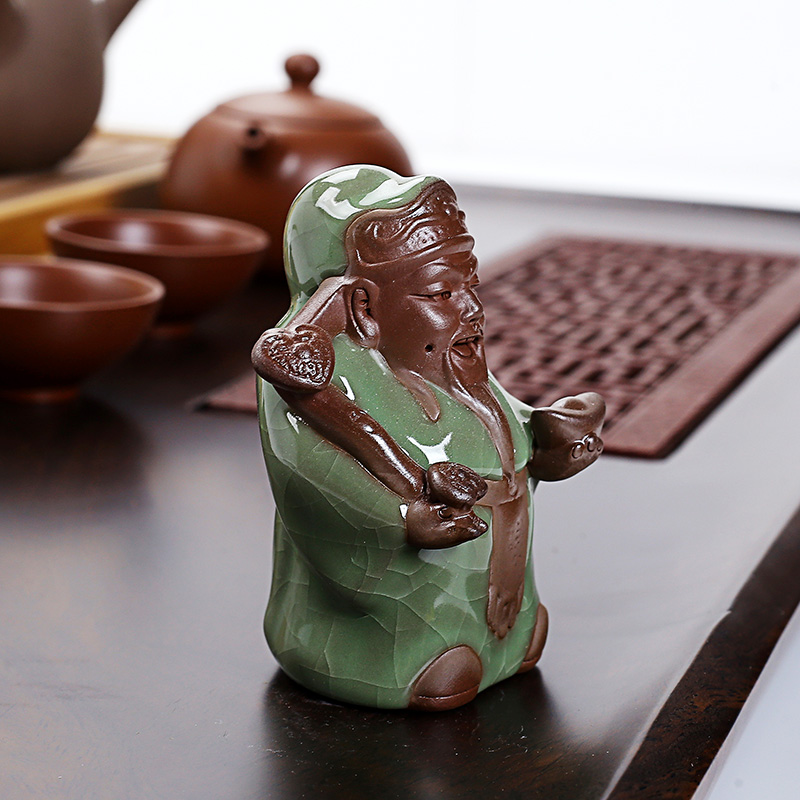 Old elder brother up at the grid purple sand tea pet fusion longevity lu xing tea tea accessories tea play boring place
