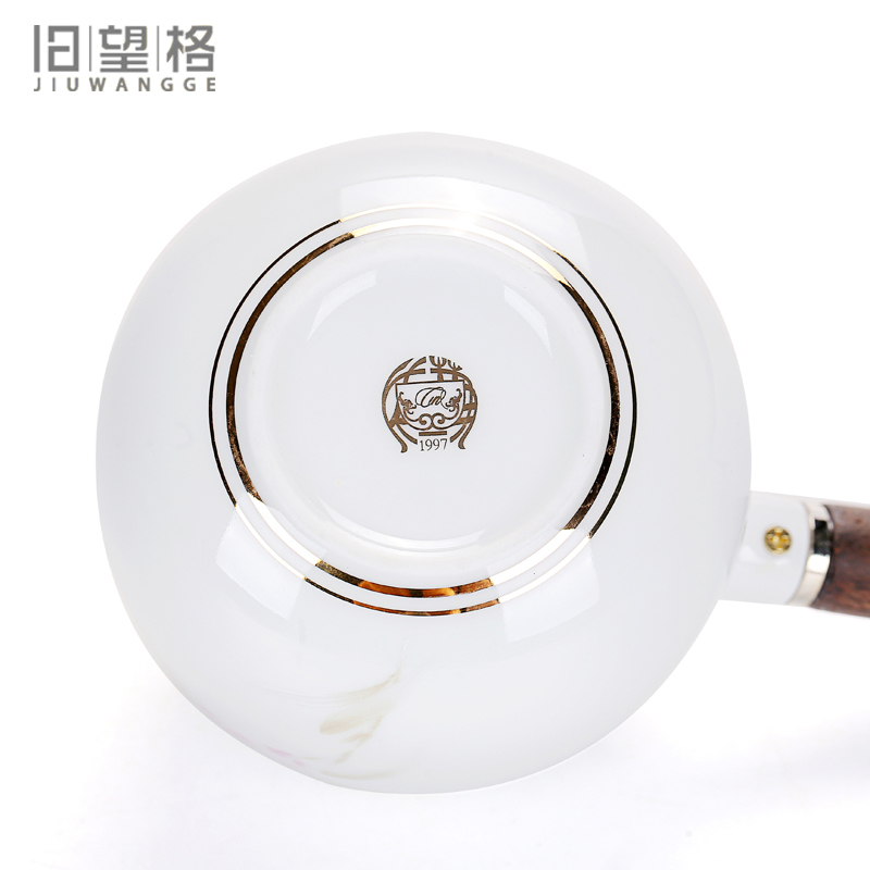 Old &, kung fu tea set ceramic paint cixin qiu - yun, Japanese wooden side pot of white porcelain large teapot tea