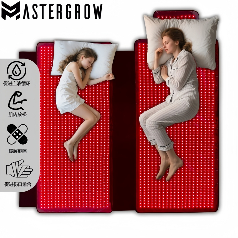 Mastergrow Home Use Red Light Yoga Mat 660-850Nm Infrared Full Body Therapy Blanket Beauty Mat Belt