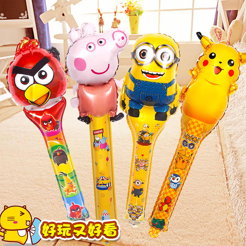 Balloon cartoon balloon aluminum foil cartoon racket balloon children's party dress up daily necessities balloon holding a variety