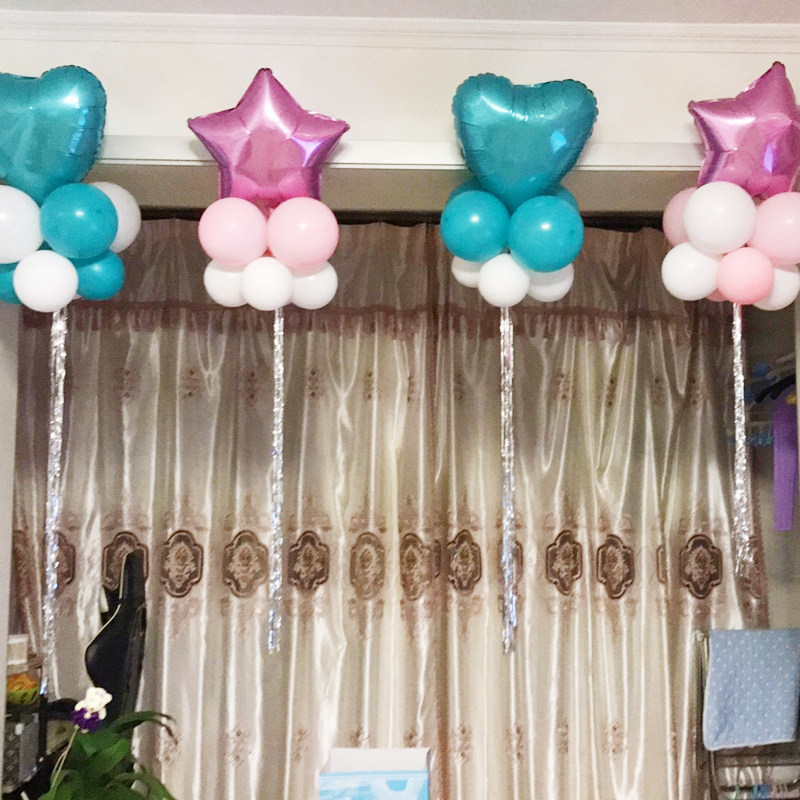 Wedding Wedding House Balloon Decoration Children's Birthday Parties Birthday Party Decorative Streaming Sucai Rain Silk Curtain Balloon Arrangement-Taobao
