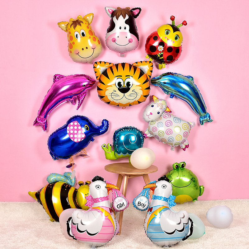Zodiac Animals Balloon Baby Birthday Arrangement Cartoon Aluminum Film Balloon Hotel Home Decoration Items Party