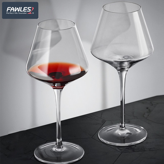 Large Burgundy red wine glass set home luxury creative crystal glass belly decanter grape goblet