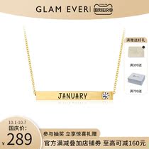 Glam Ever necklace month necklace female simple fashion design sense light luxury minority couple choker